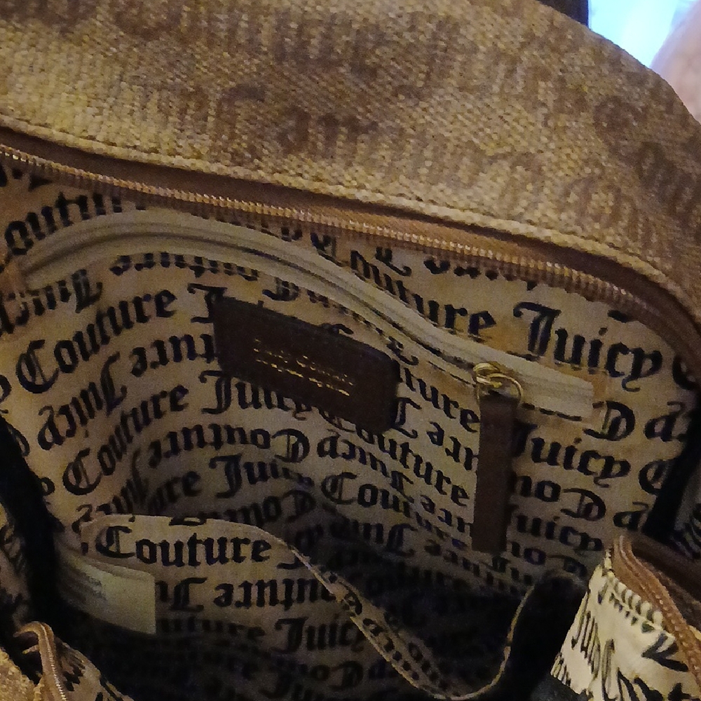 Juicy Couture Tan Patterned Backpack - image 3